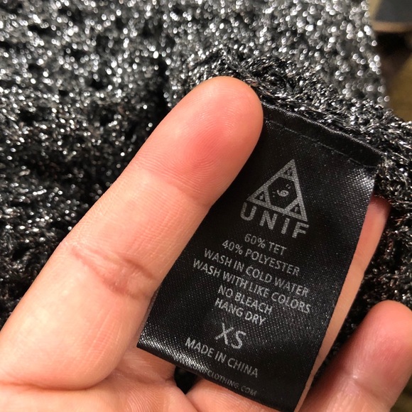 UNIF Glam Sheer See Through Sweater Top Sz XS - Picture 13 of 16